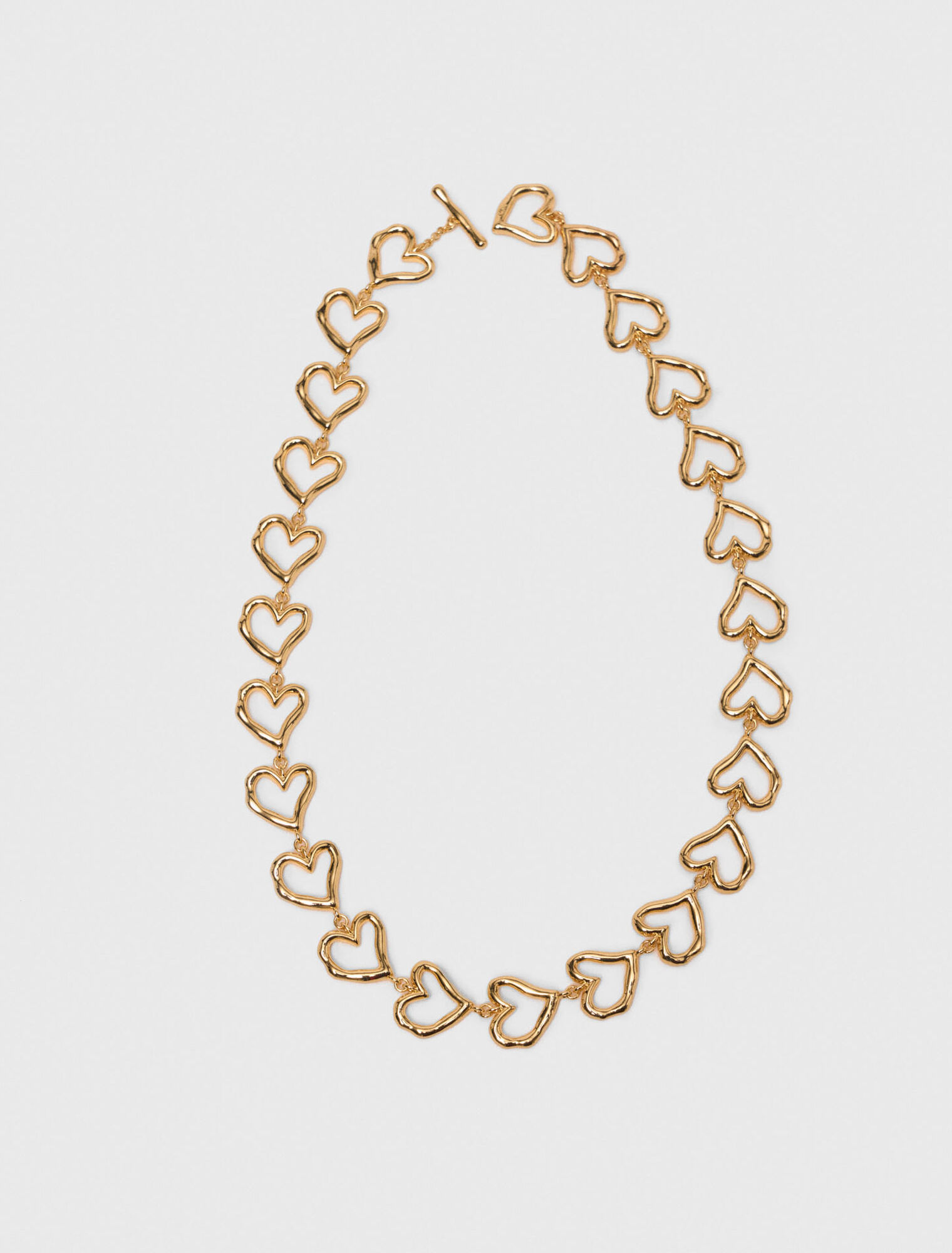 Herz-Halskette aus Messing, gold