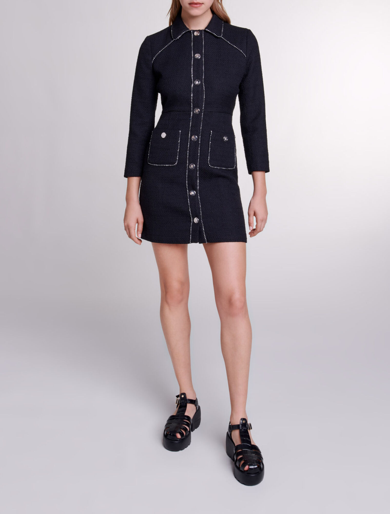 Kurzes Tweedkleid
