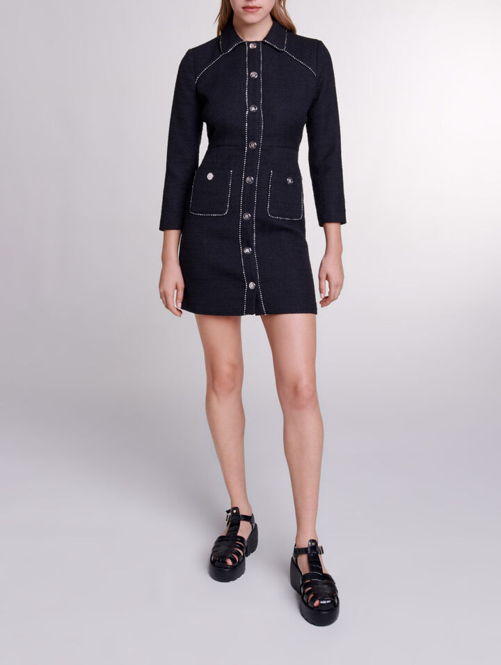 Kurzes Tweedkleid