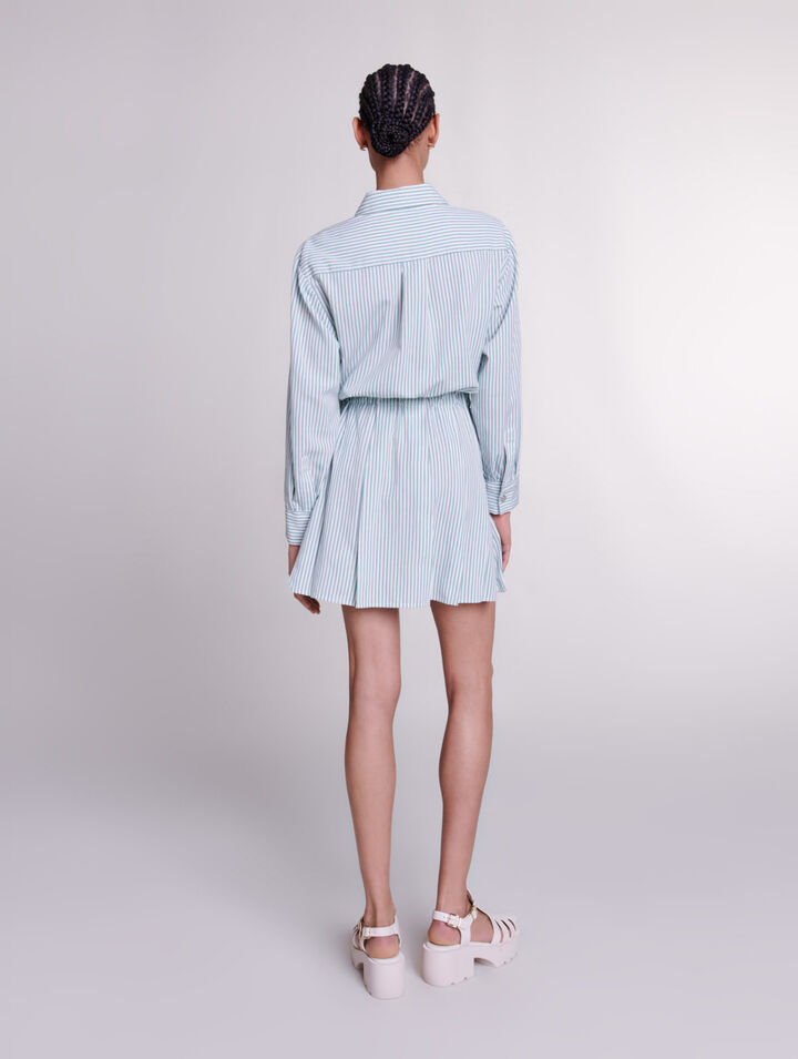 Gestreiftes Hemdblusenkleid