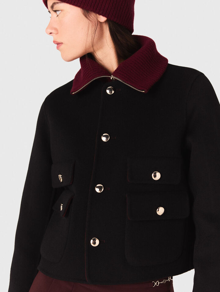 Kurze, wendbare Doubleface-Jacke