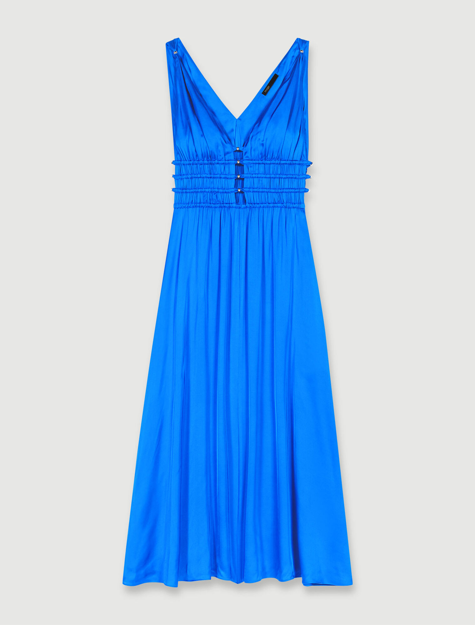 Satinkleid mit Cut-outs