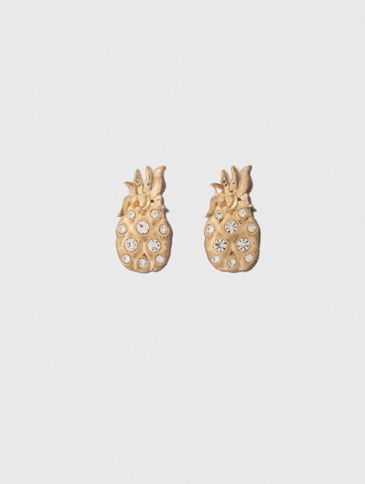 Ananas-Ohrringe mit Strass