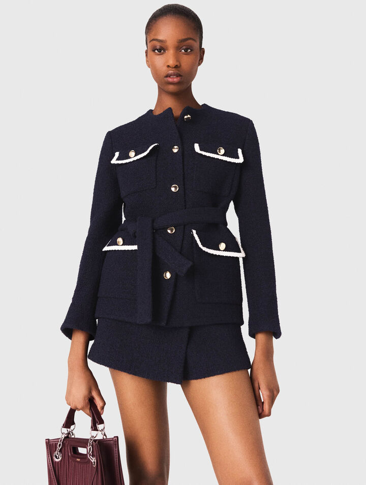 Jacke 4 Taschen aus Tweed