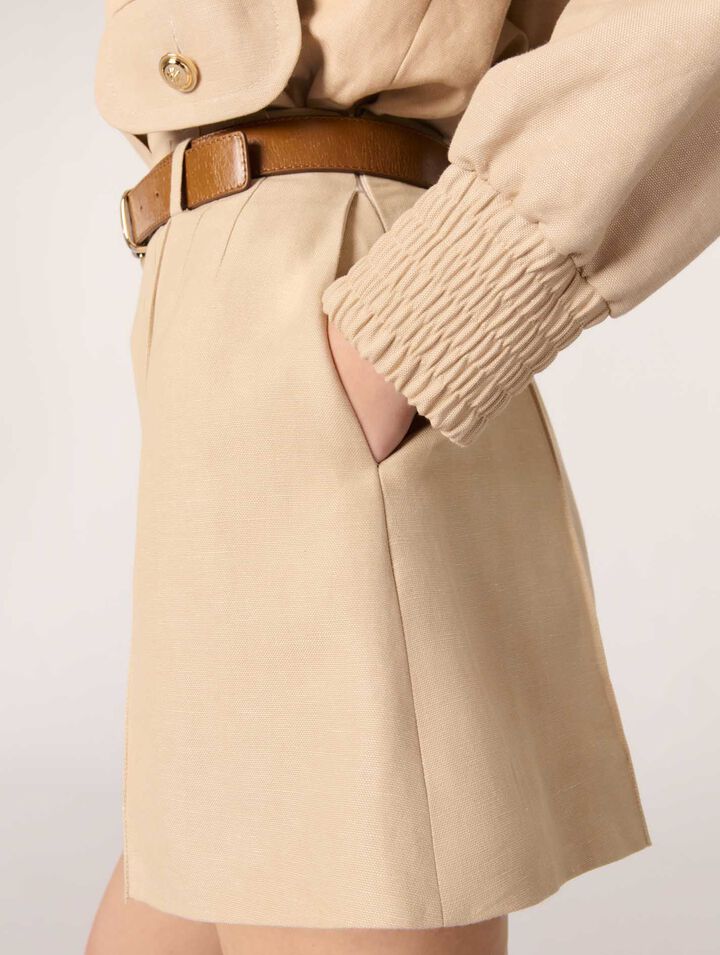 Shorts aus Leinen und Baumwolle