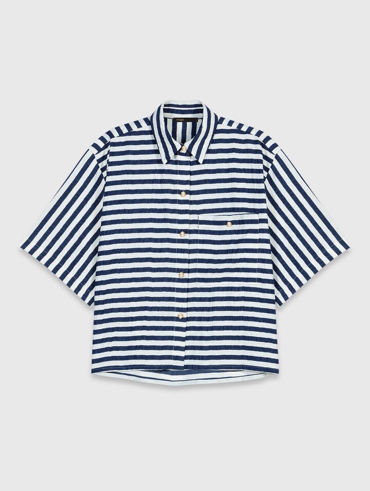 Kurzes Hemd aus Leinenmischung