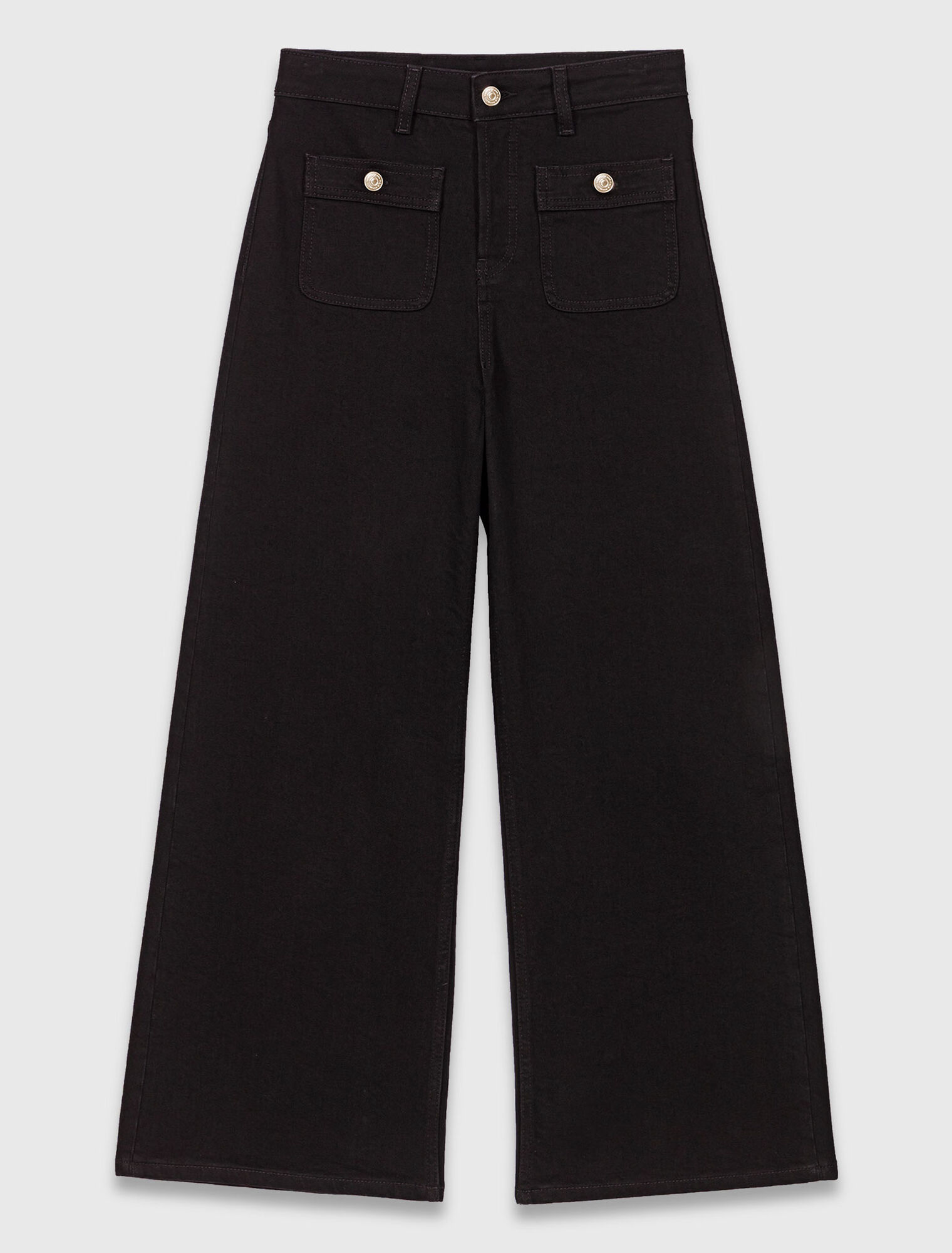 Gerade Jeans mit aufgesetzten Taschen