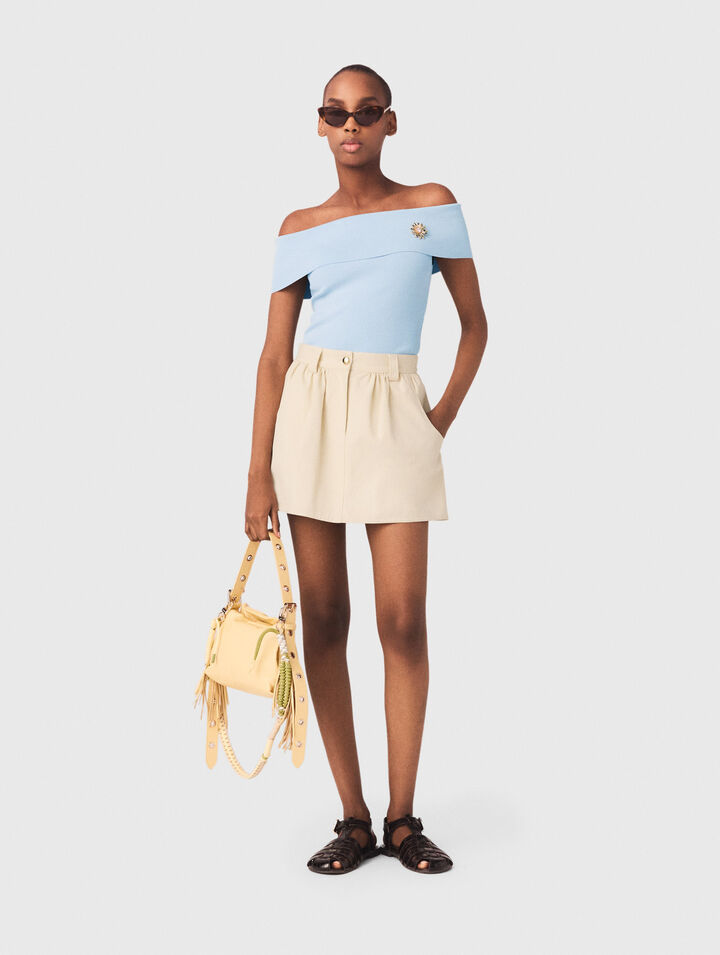 Trompe-l'Oeil-Shorts aus Baumwolle