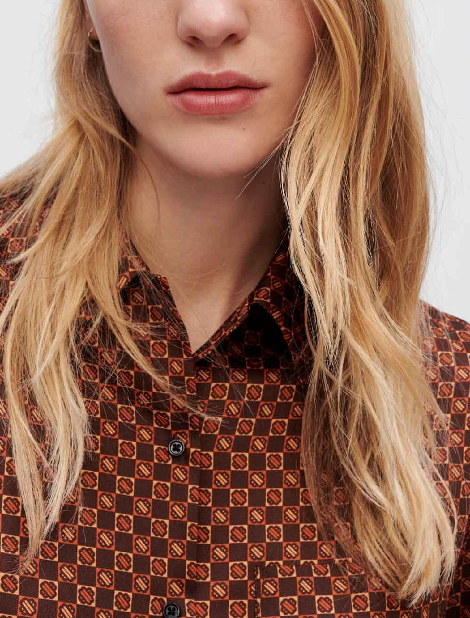 Bedrucktes Satinhemd mini Clover