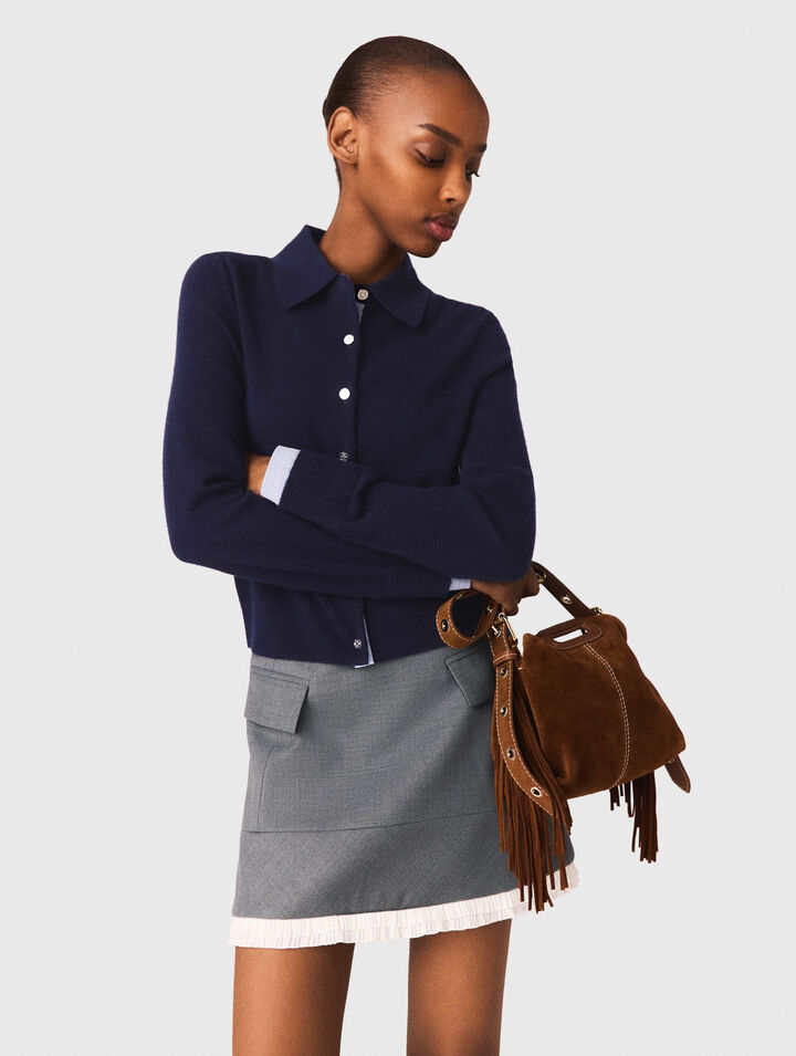 A-Linien-Rock aus Popeline mit Band