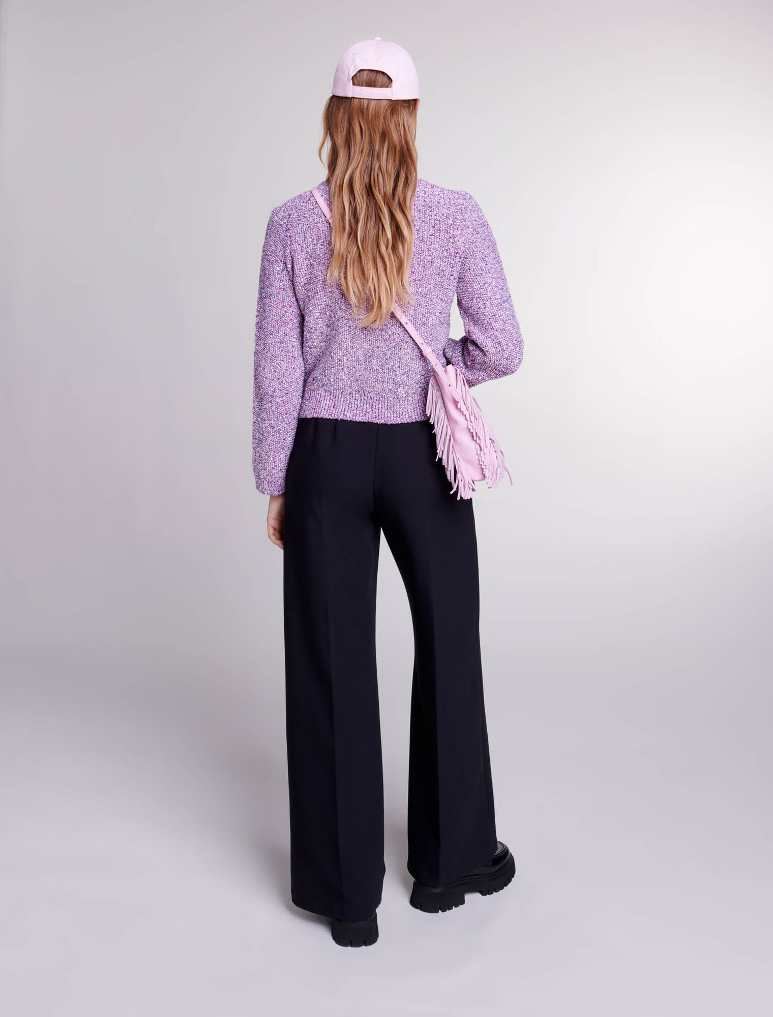 Strick-Cardigan mit Pailletten