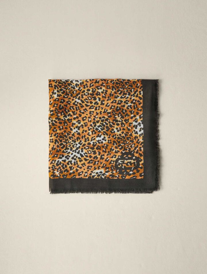 Halstuch mit Leopardenprint