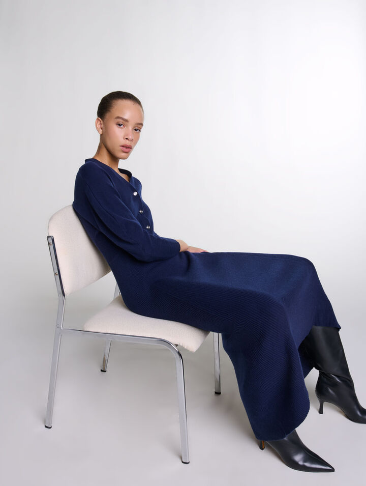 Langes Strickkleid