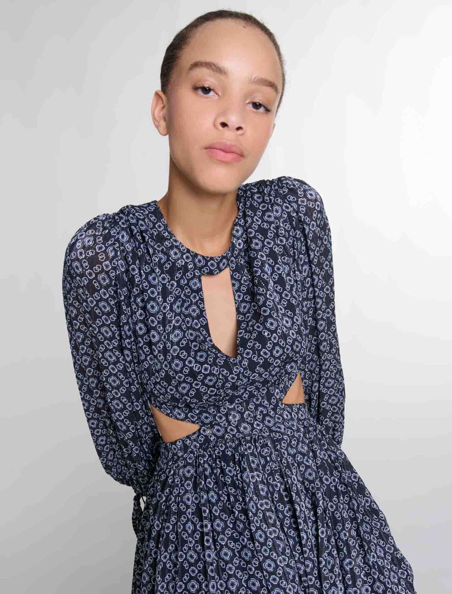 Kurzes Kleid mit Clover-Print