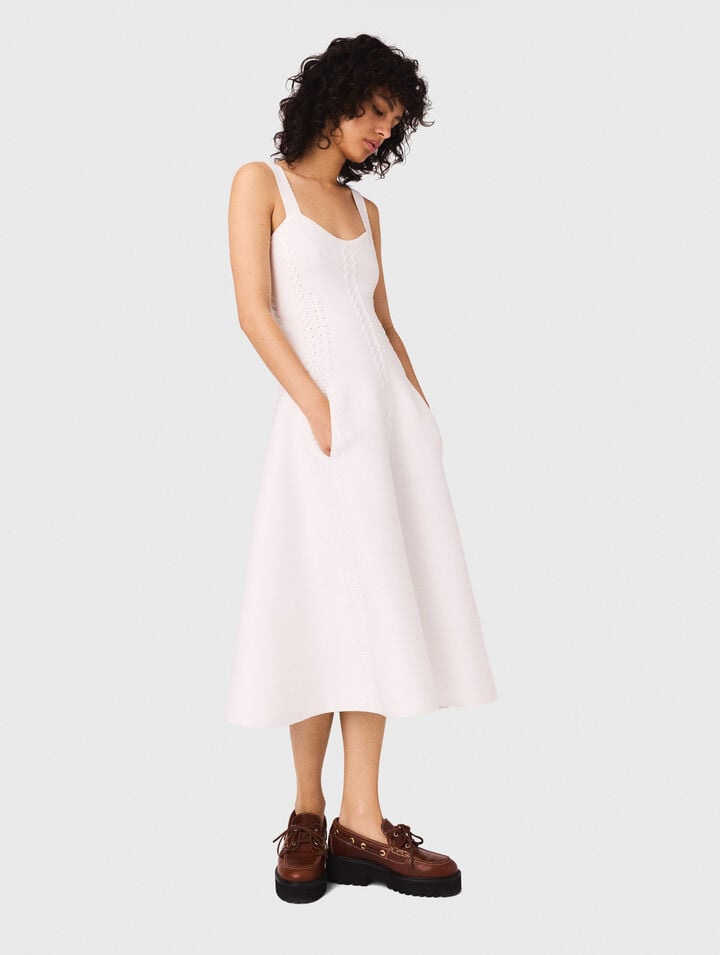 Langes Babydoll-Strickkleid