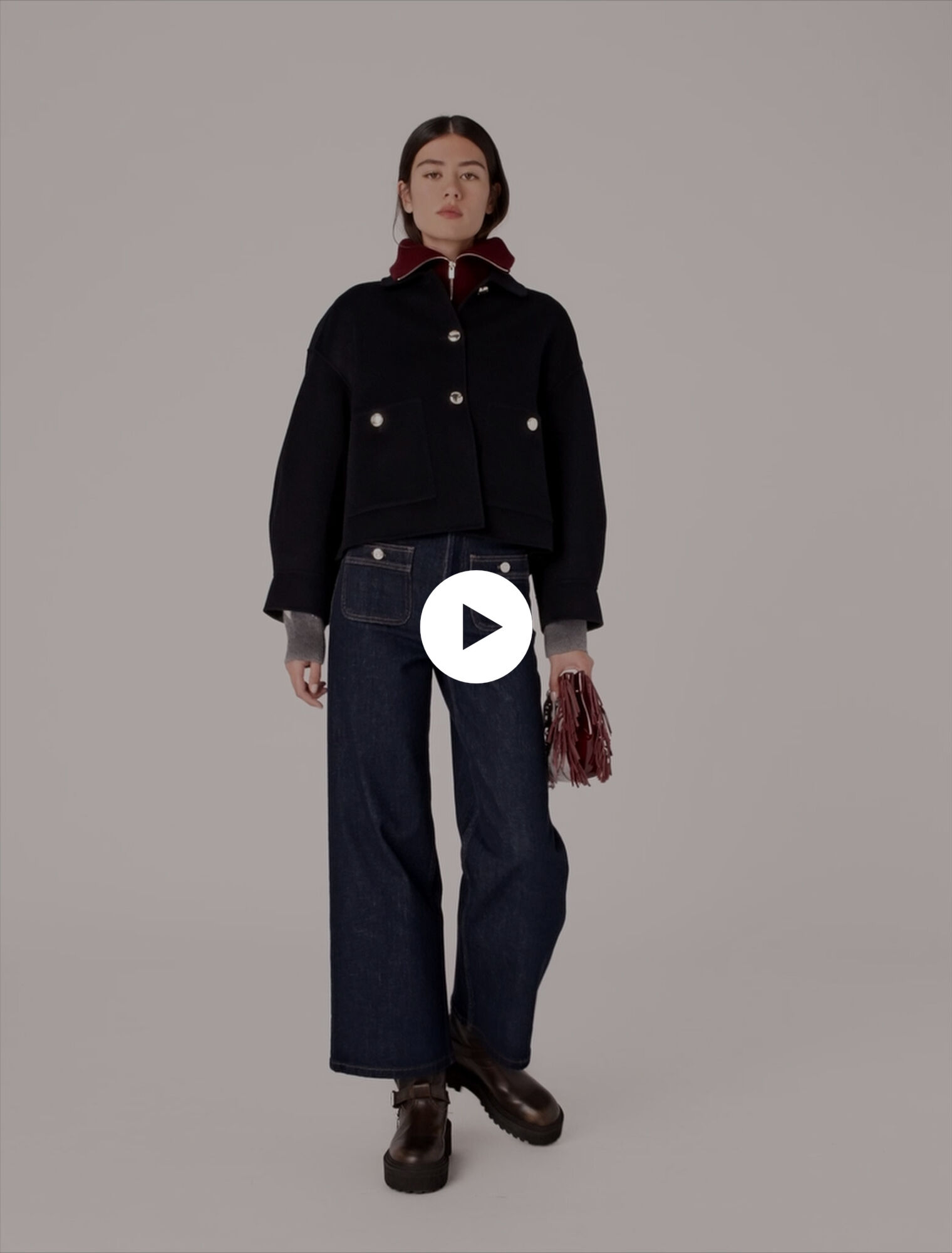 Kurze Wolljacke