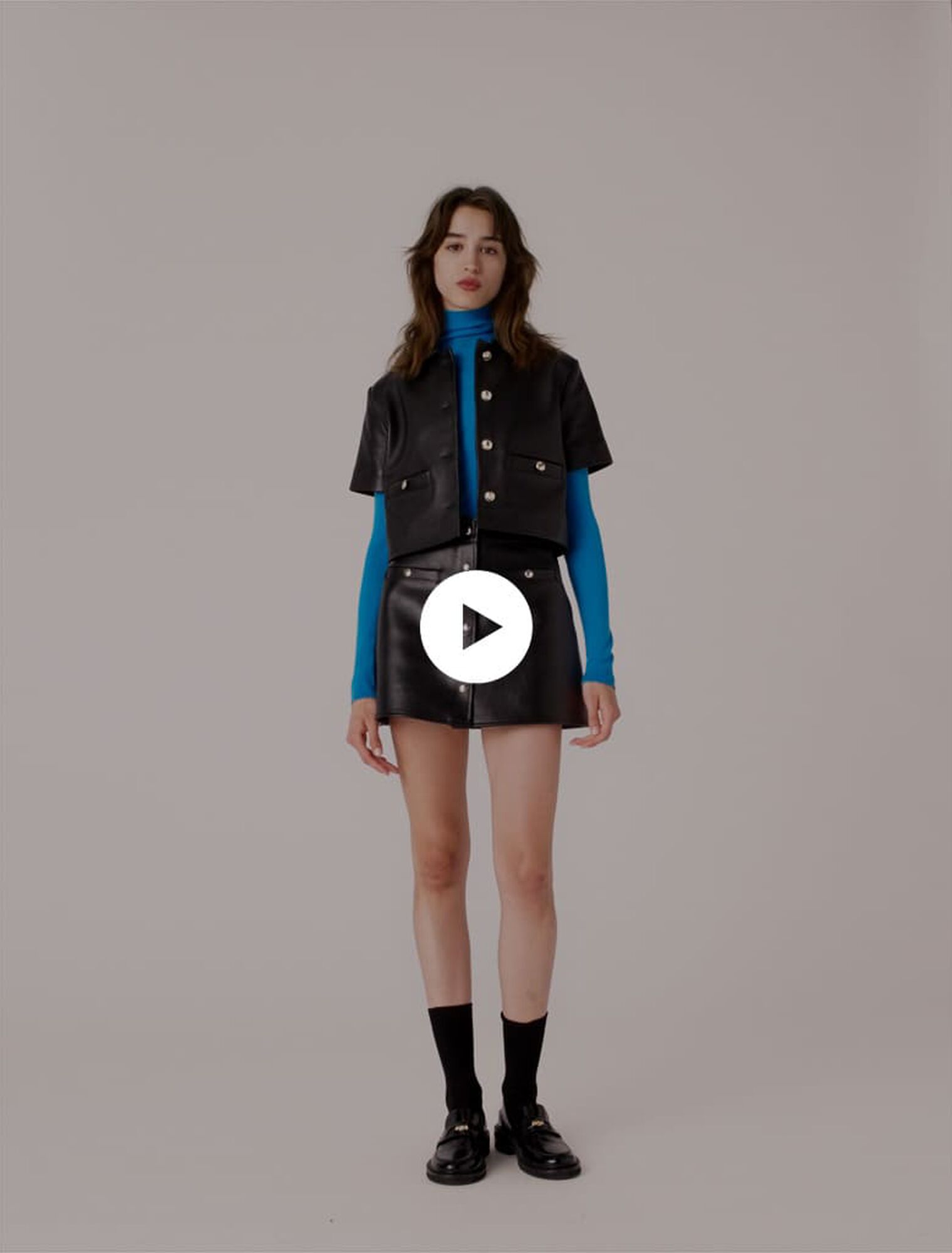 Kurze Lederjacke