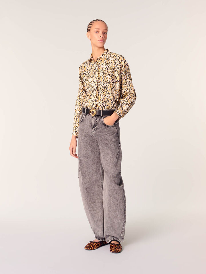Hemd mit Leoparden-Print
