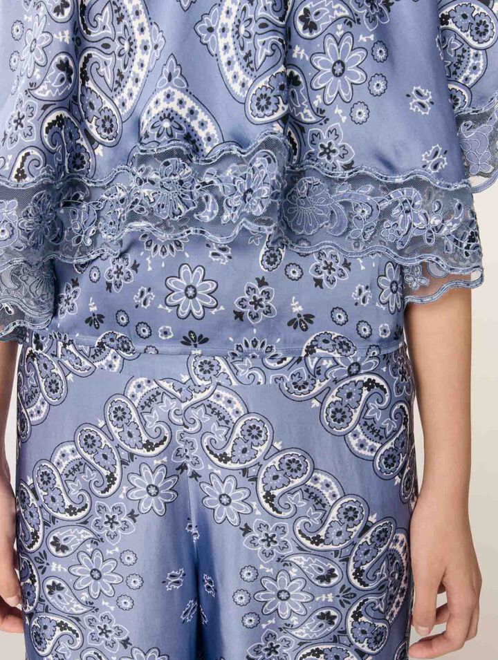 Fließendes Top mit Print