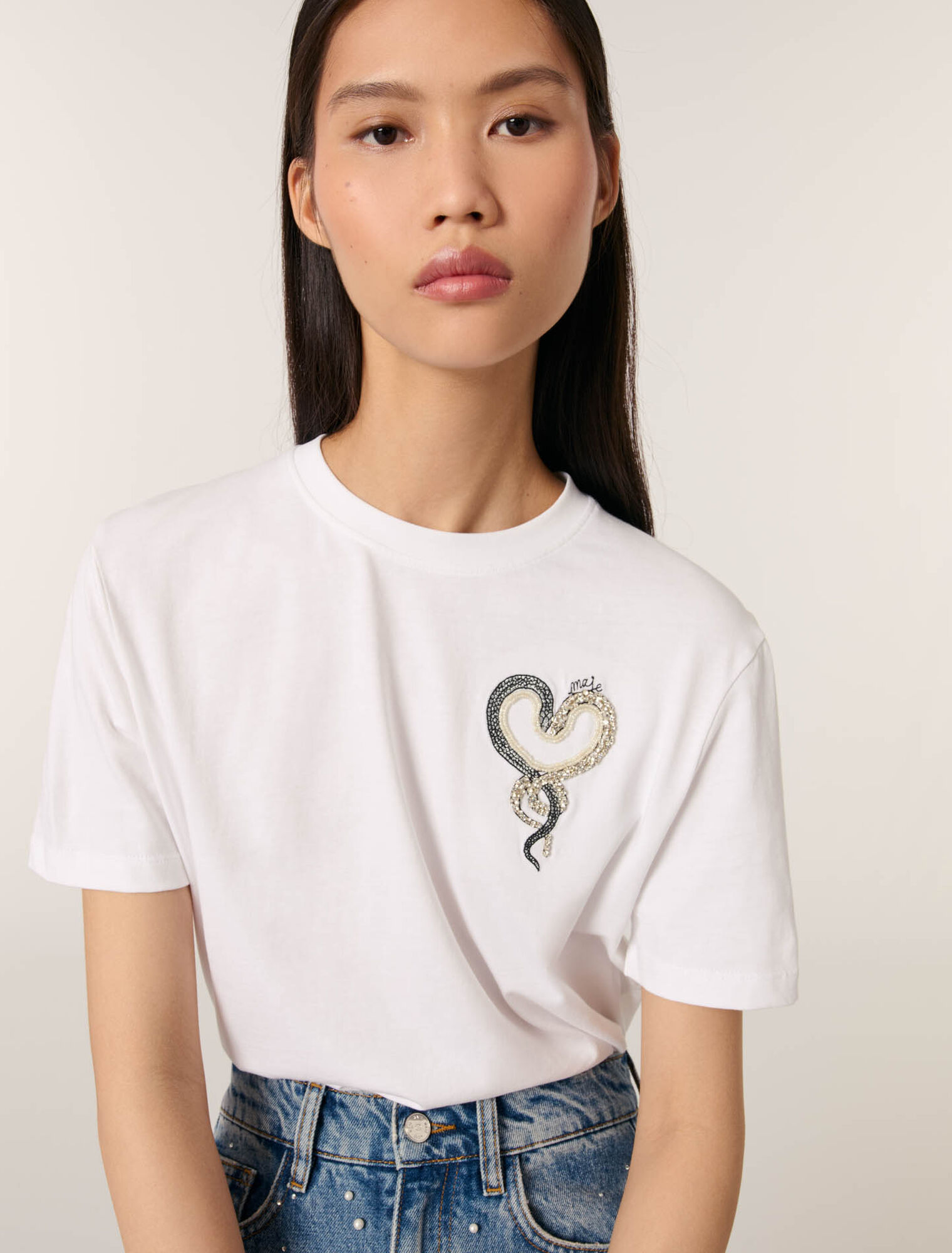 T-Shirt mit Stickerei