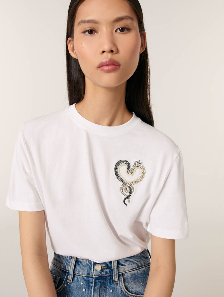 T-Shirt mit Stickerei