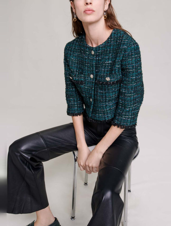Kurze Tweed-Jacke