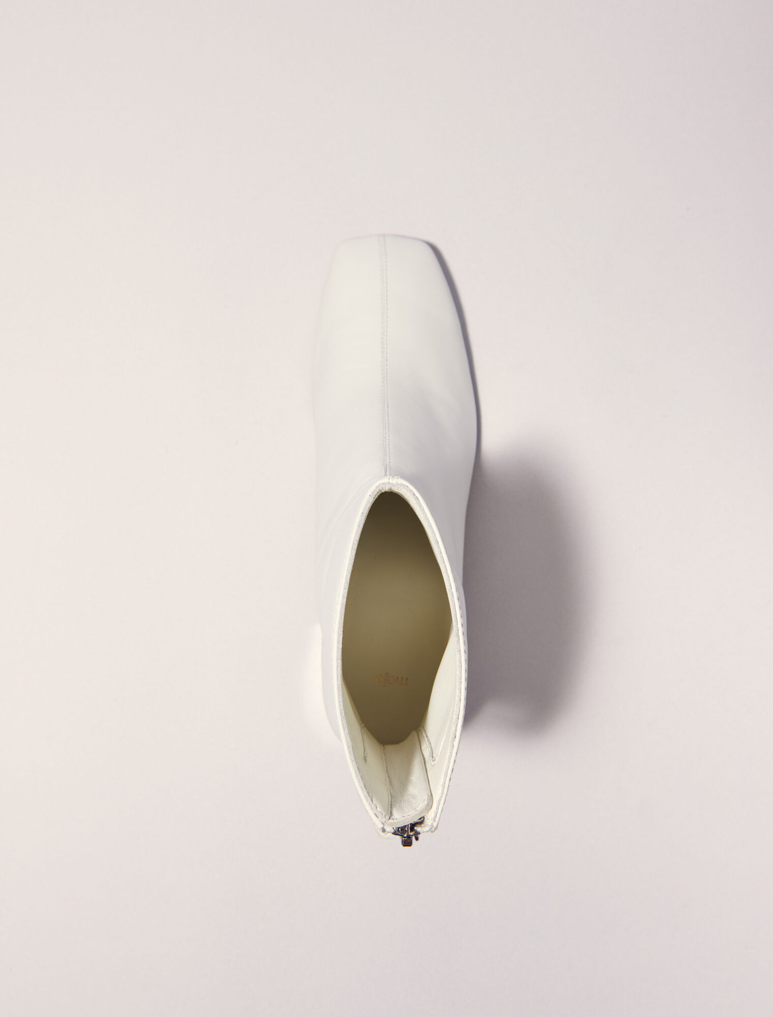 Lederstiefeletten mit eckiger Kappe