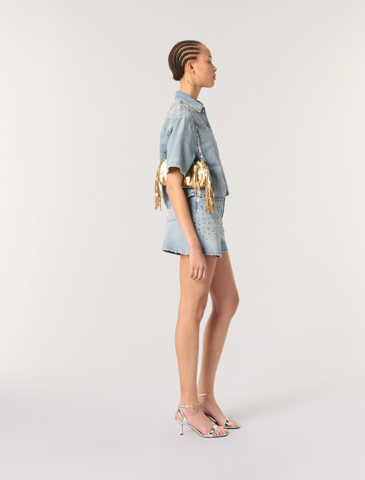 Denimhemd mit Nieten
