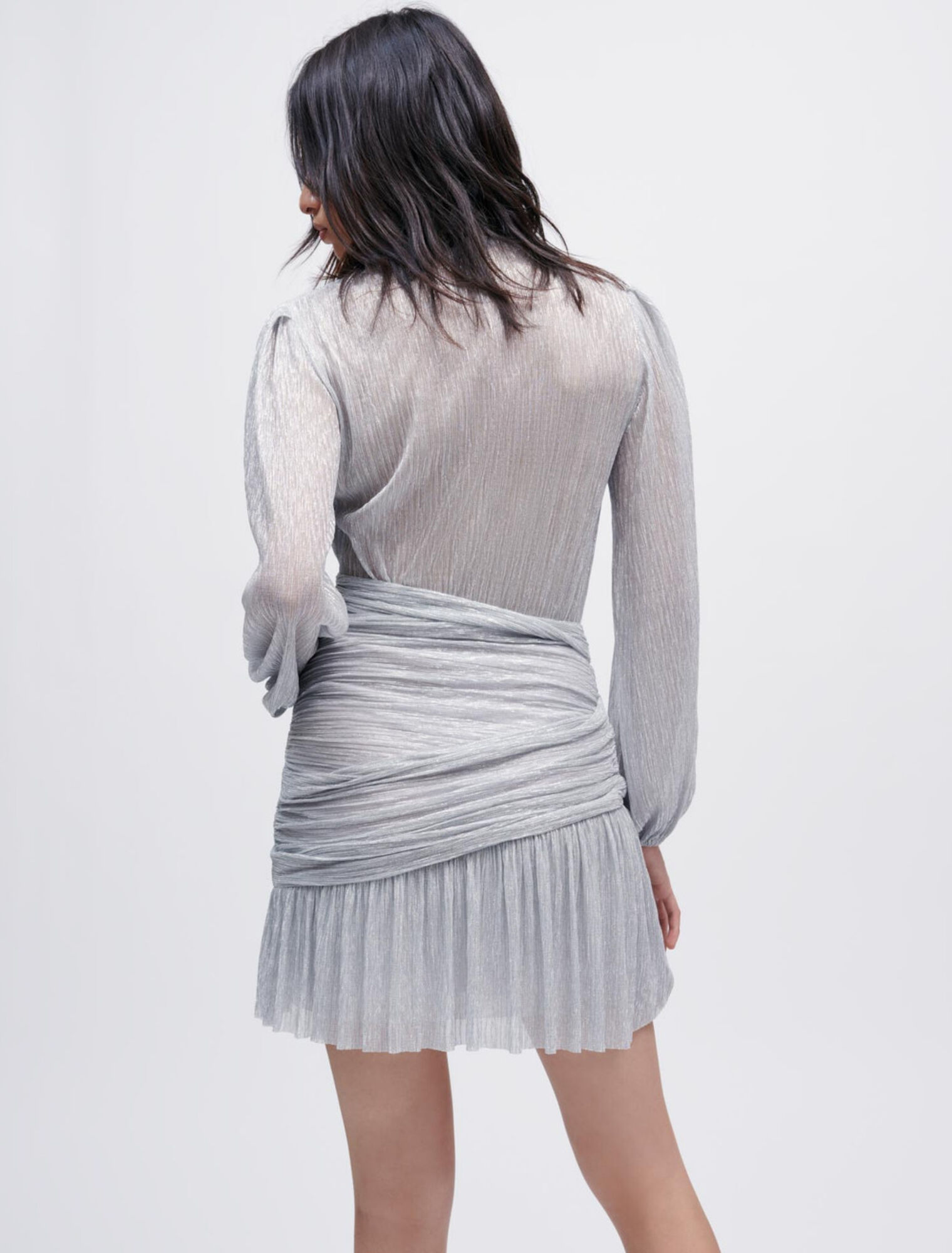 Drapiertes Kleid aus Lurex