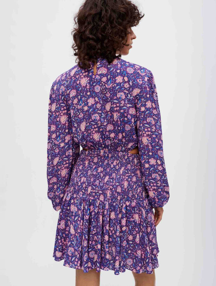 Kleid aus bedruckter Viskose Dahlia