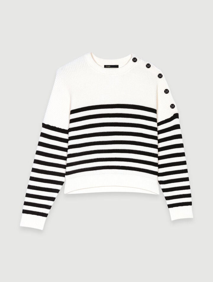 Gestreifter Strickpullover