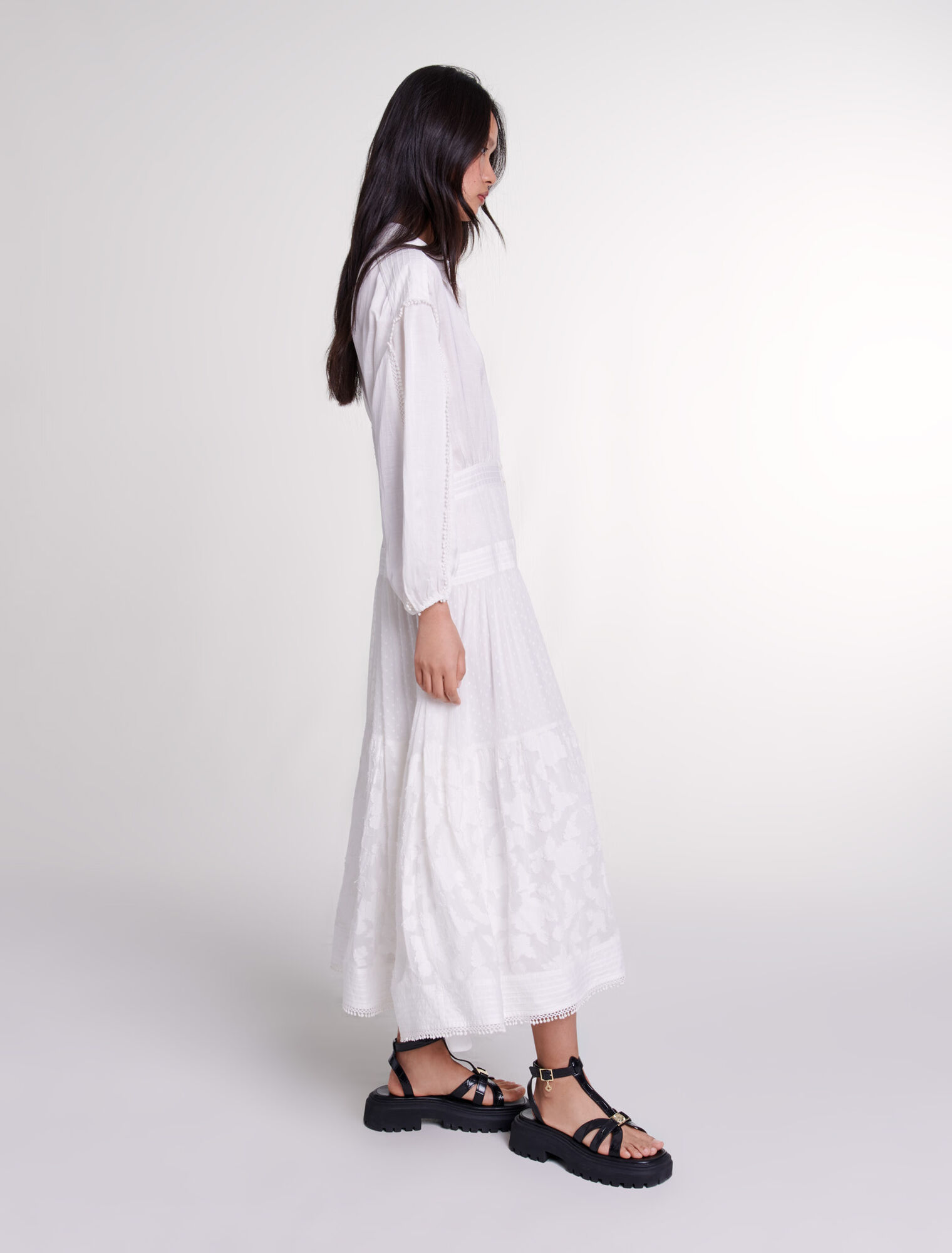 Kurzes Baumwollkleid mit Patchwork