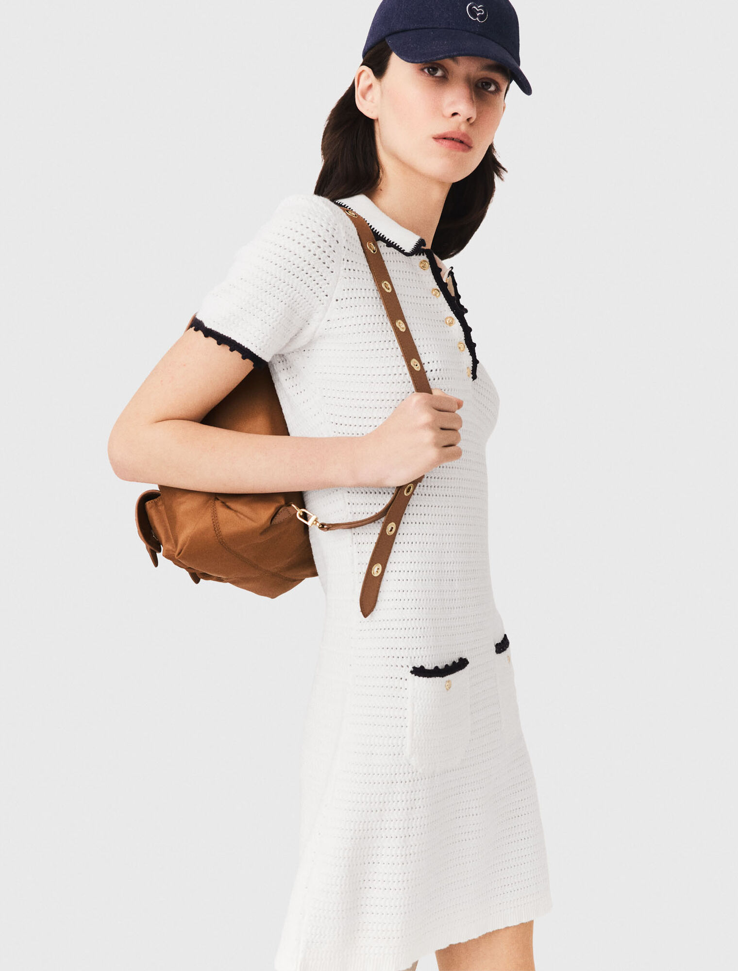 Rucksack aus Leder und Nylon