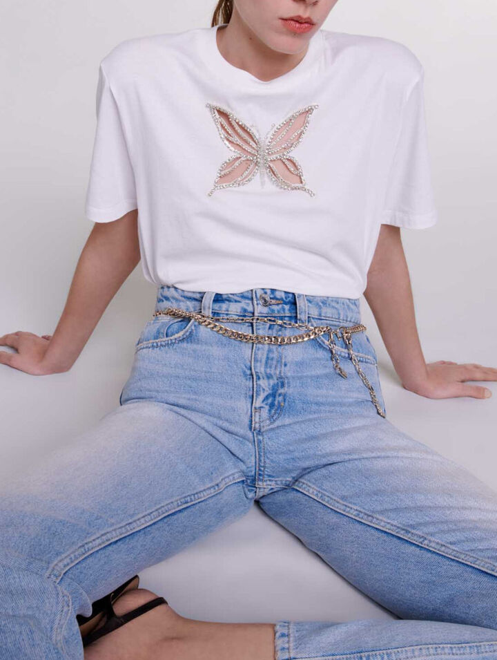 T-Shirt mit Strass