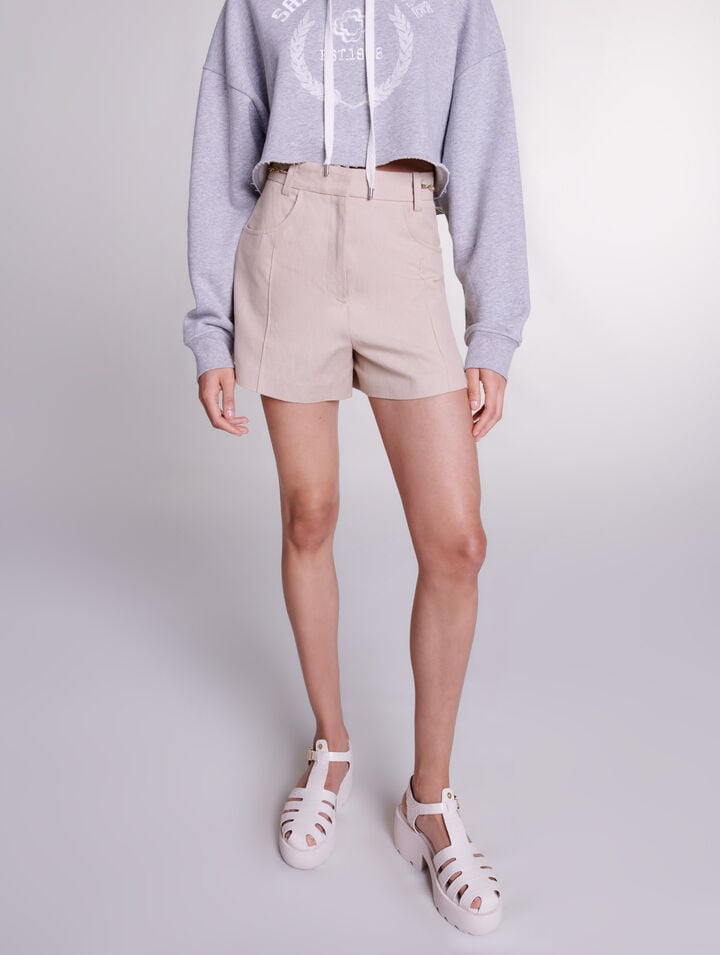 Shorts aus Leinen