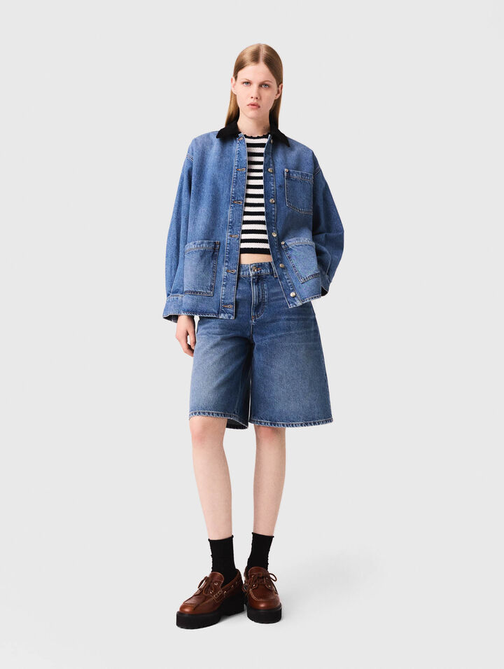Jacke aus verwaschenem Denim