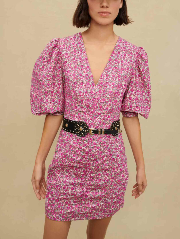 Kurzes Kleid mit Blumenprint