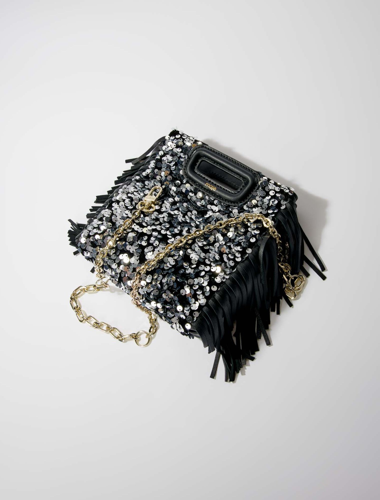 Tasche M Mini mit Pailletten