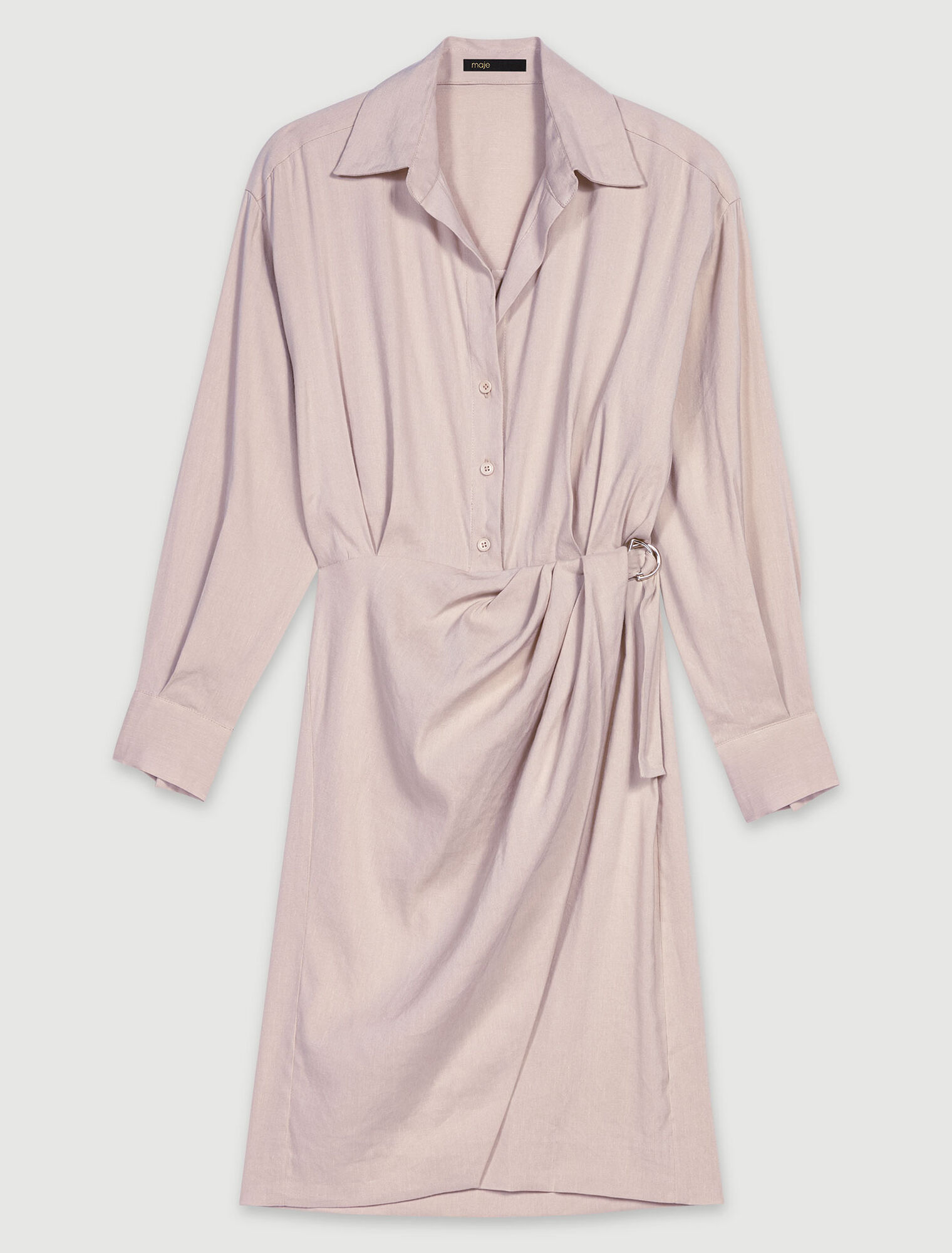 Midi-Kleid aus Leinen
