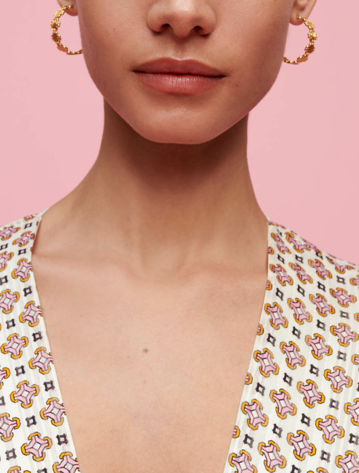 Kleid aus bedrucktem Chiffon