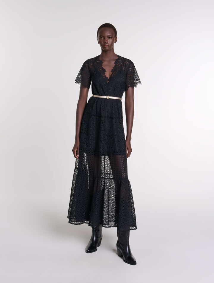Langes Kleid aus Spitze