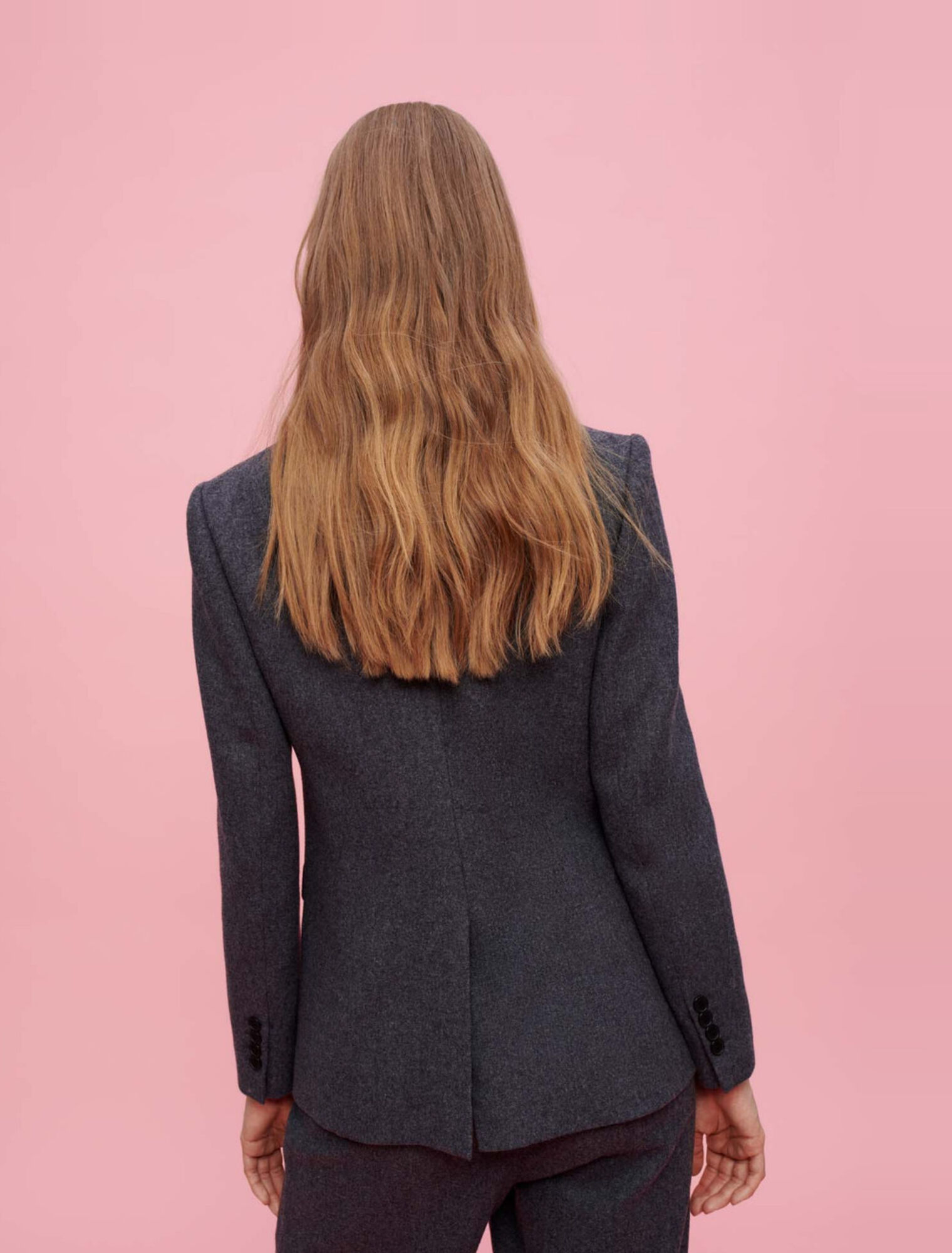 Graue Flanelljacke