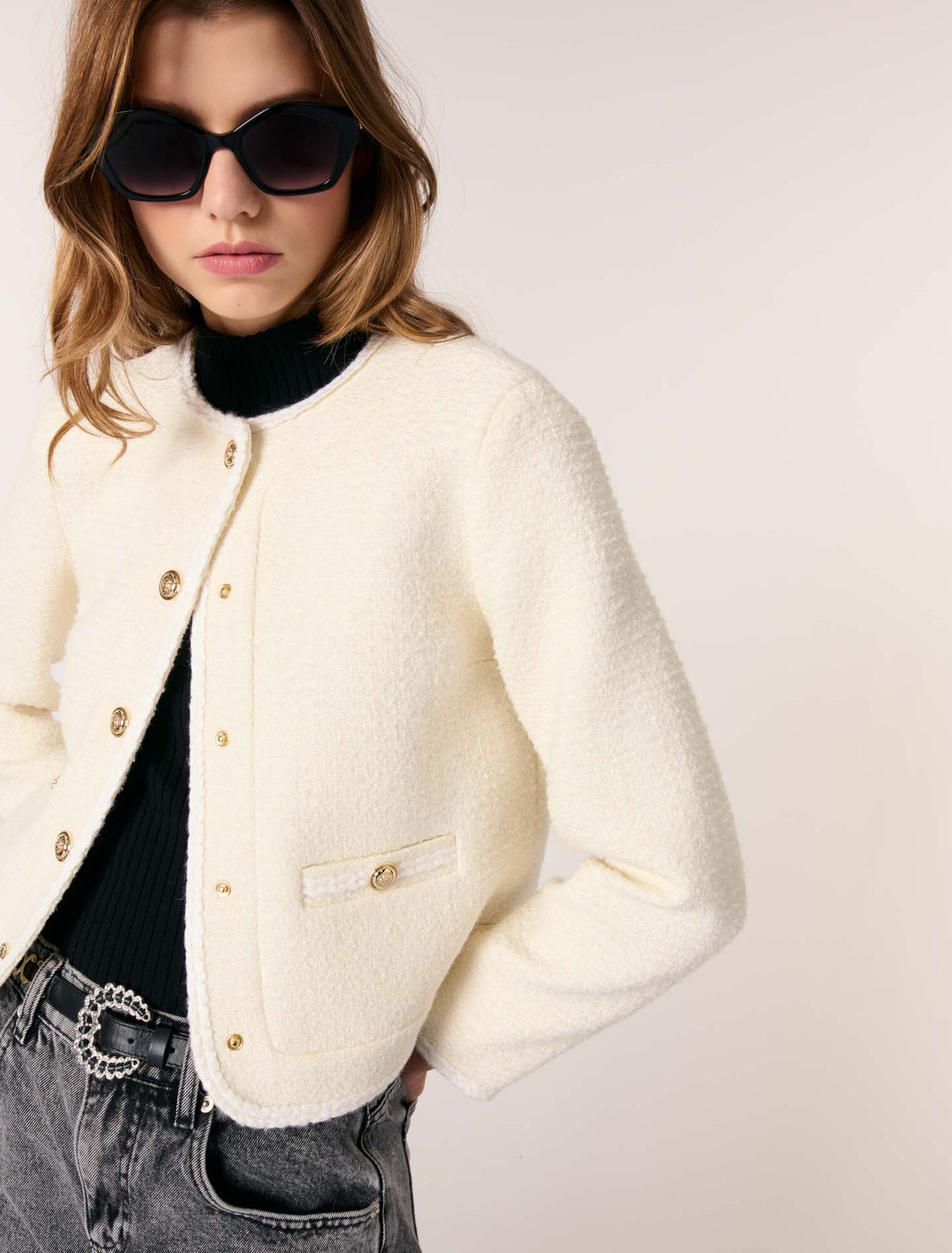 Kurze Tweedjacke
