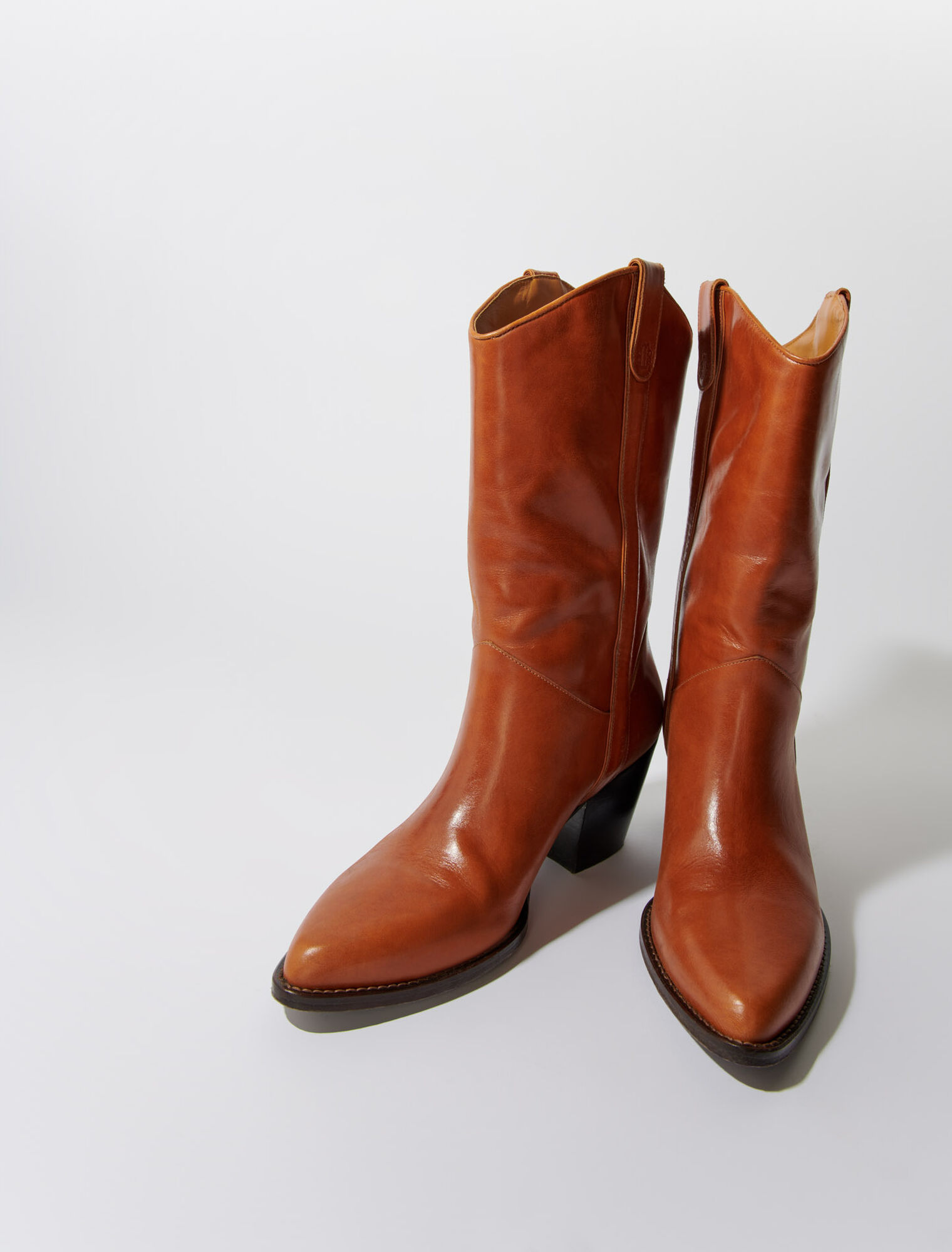 Lederstiefel mit Absatz