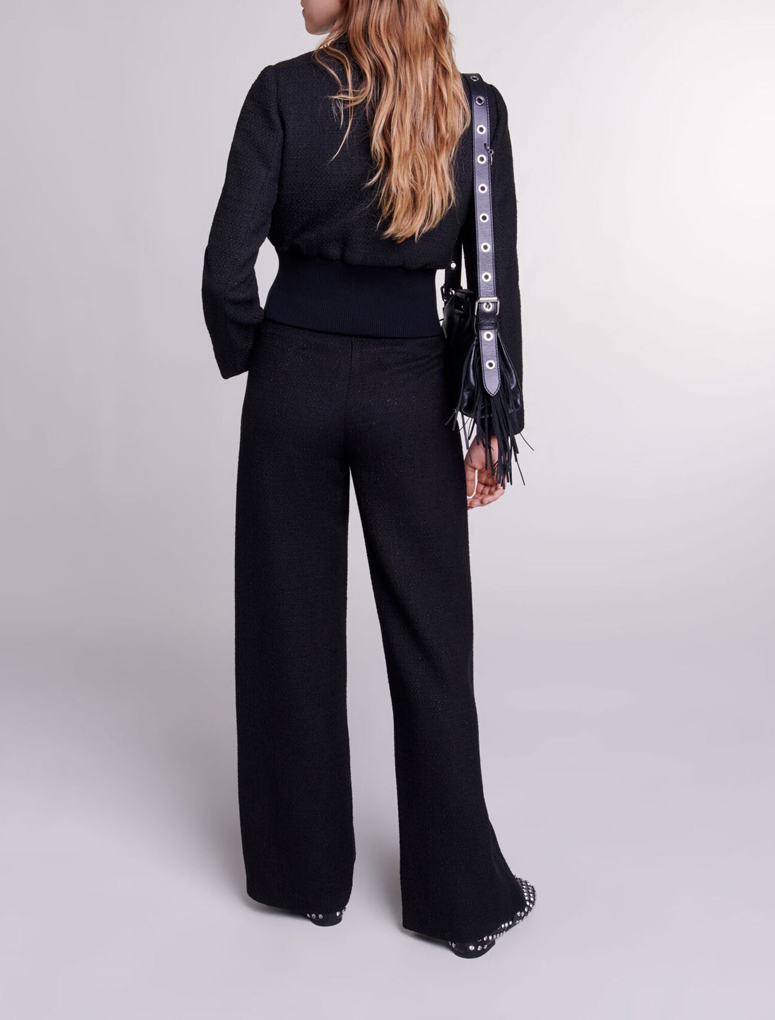 Weite Tweed-Hose
