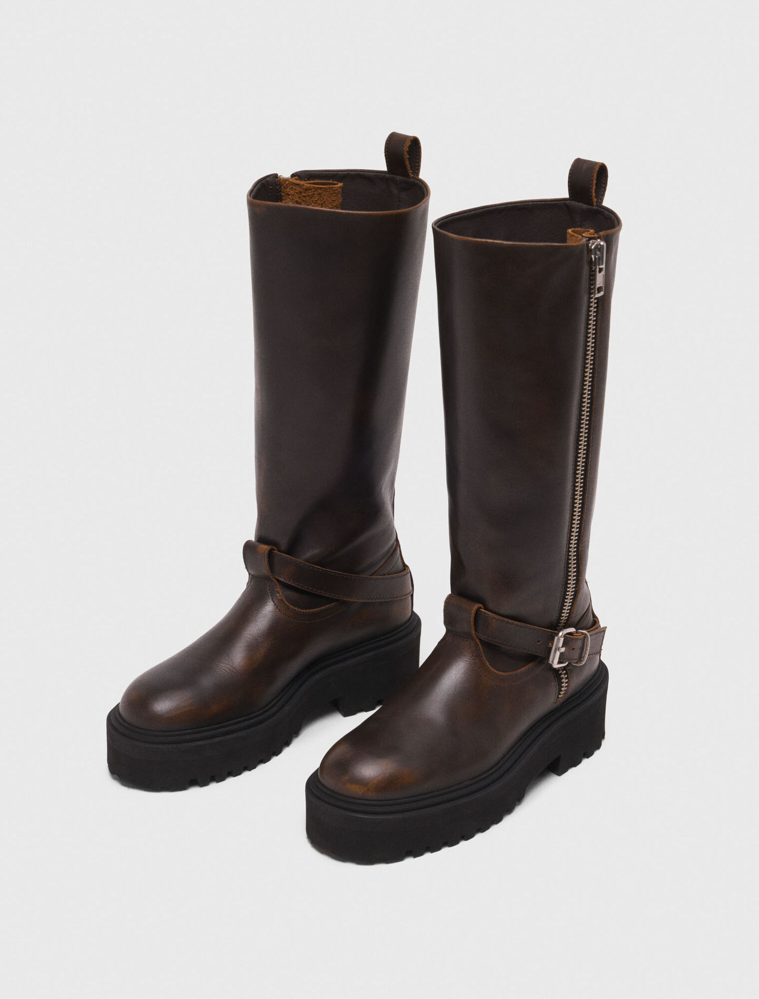 Bikerstiefel aus Leder