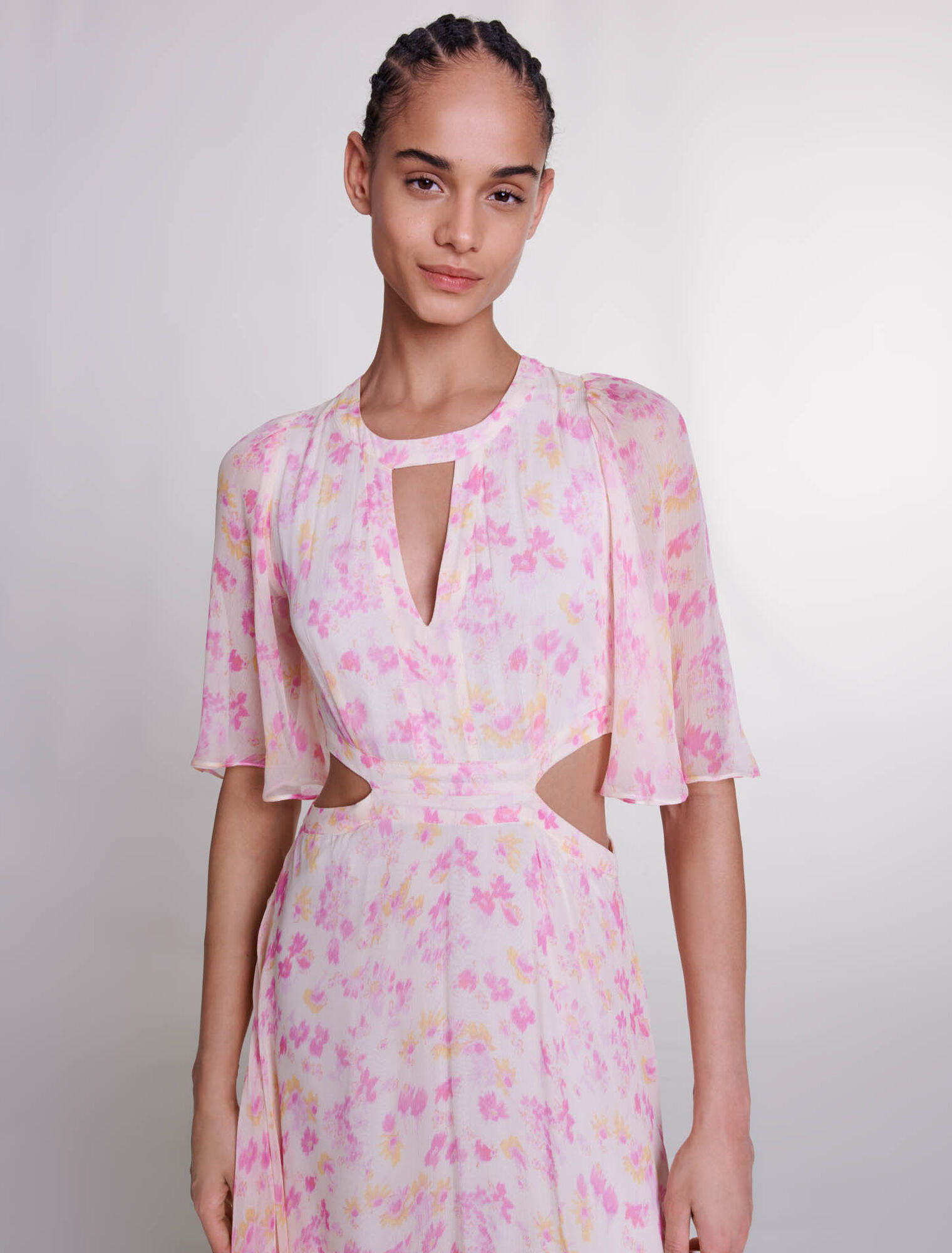 Langes Kleid mit Blumenmuster