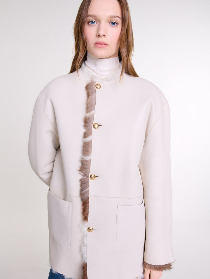 Wendbare Lammfelljacke