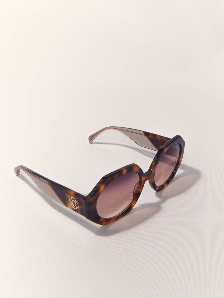 Runde Sonnenbrille aus Acetat