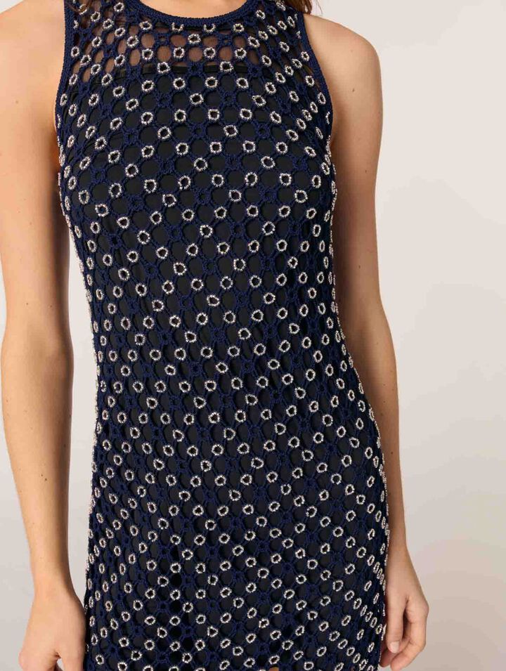 Langes Kleid aus Guipure-Spitze